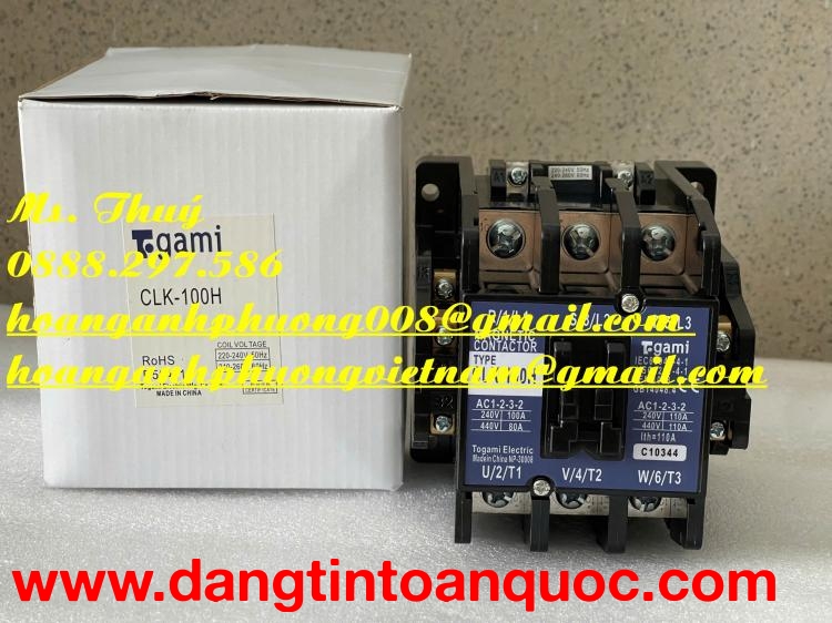 Khởi động từ Togami CLK-100H - 3 pha 100A - Thương hiệu Nhật Bản