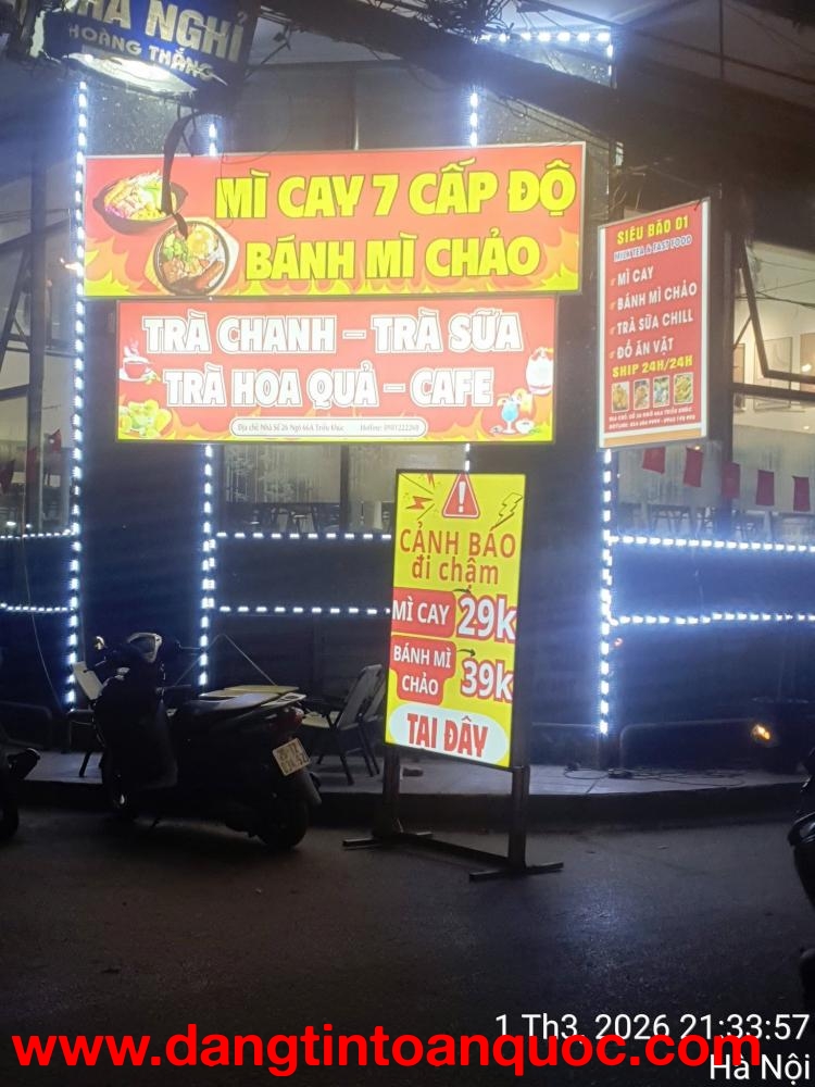 SANG NHƯỢNG NHÀ HÀNG TÂM HUYẾT – ngõ 66A Triều Khúc, THANH XUÂN, HÀ NỘI
