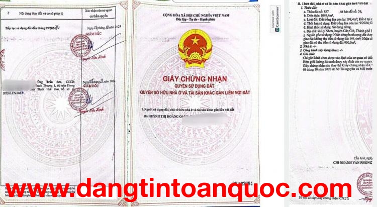 ĐẤT ĐẸP - ĐẦU TƯ SINH LỜI - Chính Chủ Bán Nhanh Lô Đất Xã Lý Nhơn, Cần Giờ, HCM