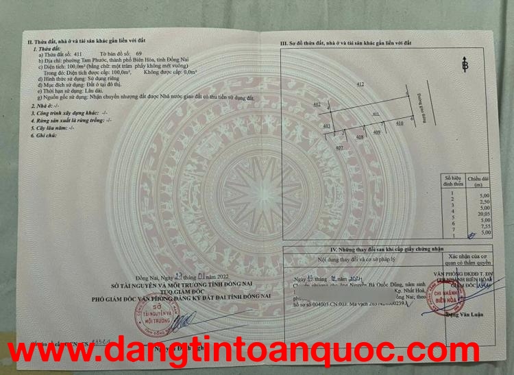 ĐẦU TƯ SINH LỜI - Chính Chủ Bán Lô Đất MẶT TIỀN Đường Phường Tam Phước, Biên Hòa, Đồng Nai