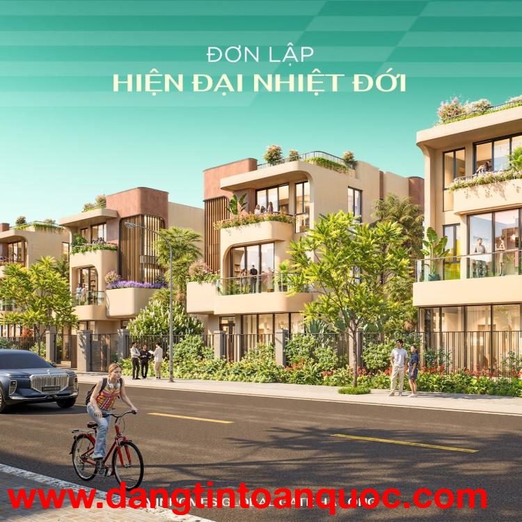 Bán biệt thự song lập cách biển chỉ 200m đi bộ, đầy đủ tiện ích 12.1tỷ