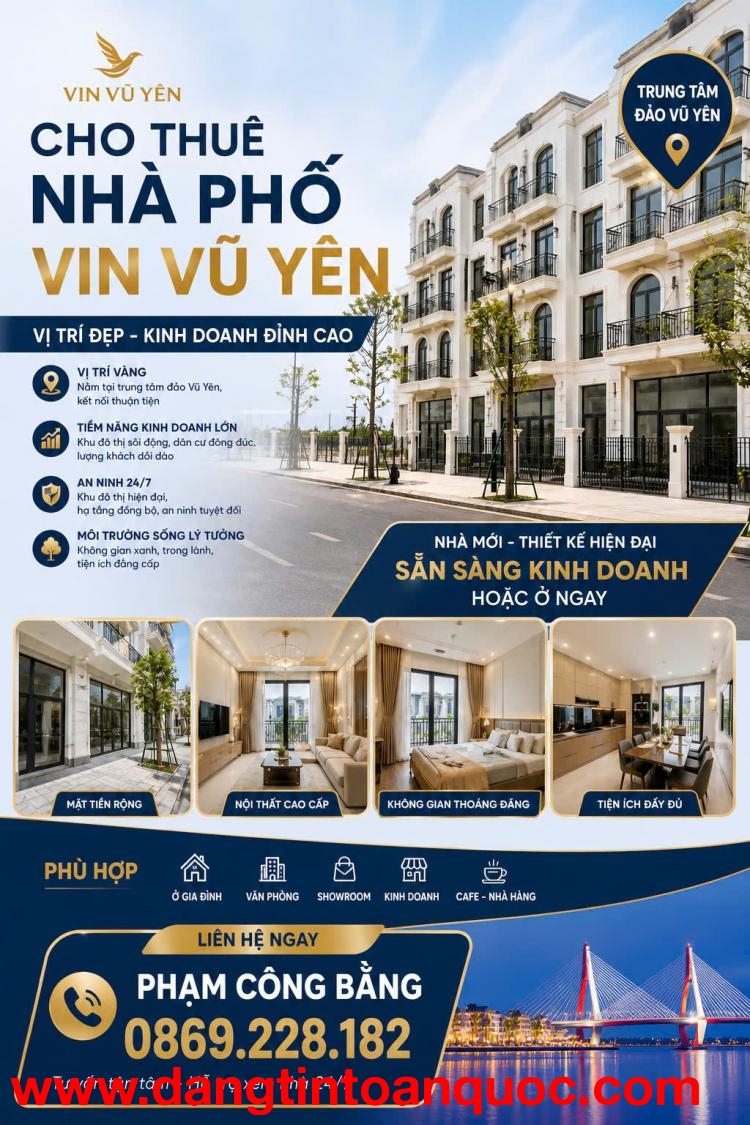 CHO THUÊ NHANH NHÀ Vinhomes Royal Island , Vũ Yên, Thủy Nguyên, Hải Phòng