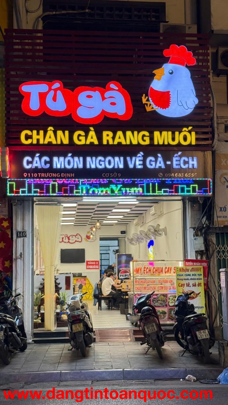 SANG NHƯỢNG CỬA HÀNG KÈM LUÔN THƯƠNG HIỆU TÚ GÀ - CHÂN GÀ RANG MUỐI