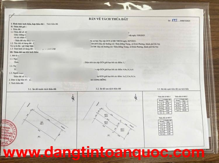 100m2 trục chính kinh doanh Đồng Trạng