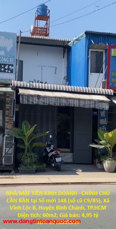 NHÀ MẶT TIỀN KINH DOANH –CHÍNH CHỦ CẦN BÁN tại Đường Lại Hùng Cường, Vĩnh Lộc B, Bình Chánh, TP.HCM