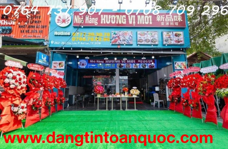 SANG NHƯỢNG GẤP NHÀ HÀNG HƯƠNG VỊ MỚI – MẶT TIỀN TÊN LỬA, HỒ CHÍ MINH