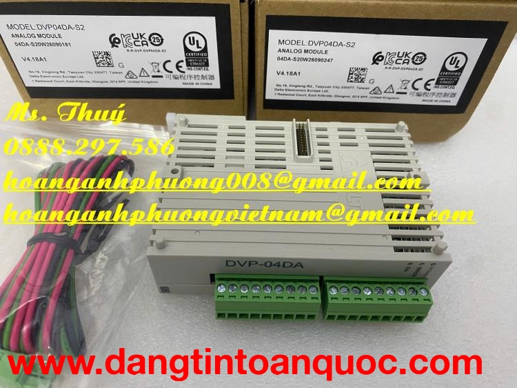 Mô đun ngõ ra Delta DVP04DA-S2 - Thiết bị giá ưu đãi