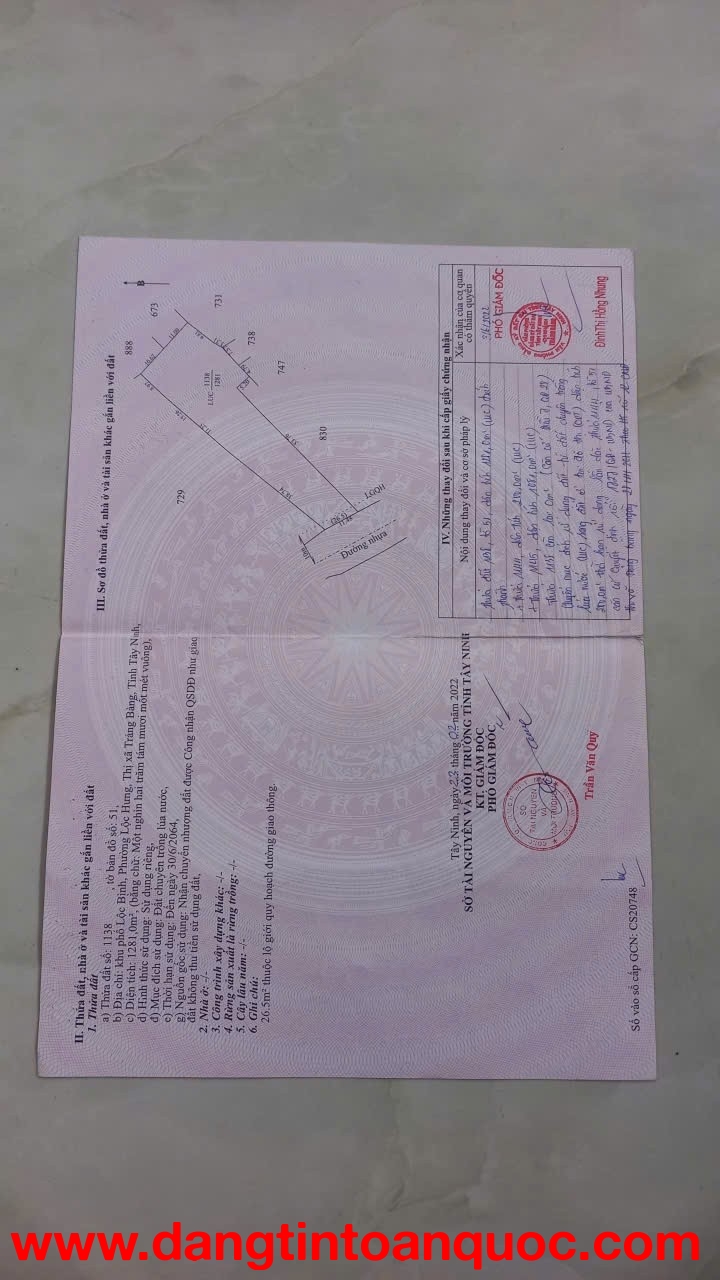 NHÀ  ĐẸP – GIÁ TỐT  – CHÍNH CHỦ CẦN BÁN GẤP NHÀ Tại Xã Lộc Hưng, Huyện Trảng Bàng, Tây Ninh