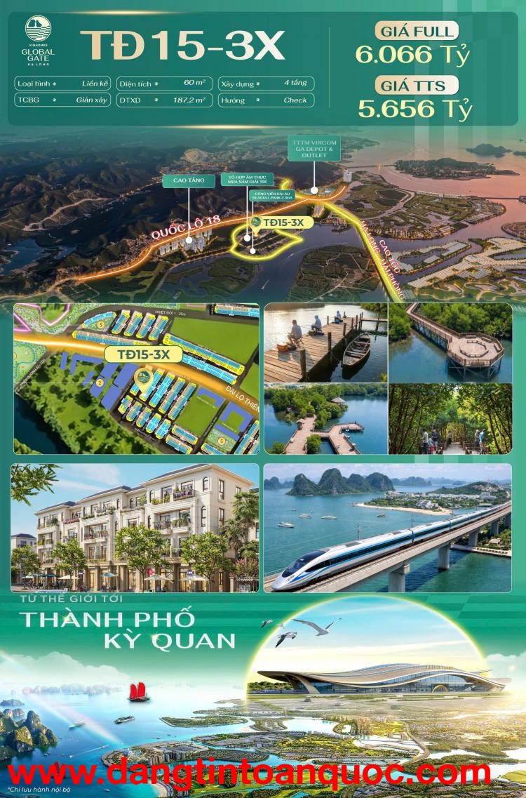 ???? NHỈNH 900TR CÓ NGAY CĂN HOT TĐ15-3X TẠI DỰ ÁN ĐẲNG CẤP NHẤT THẾ GIỚI - VINHOMES GLOBAL GATE HẠ 