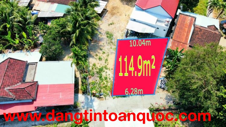 Bán đất Diên Phước ( nay thuộc Diên Thọ) - Khánh Hoà
 - 
Diện tích : 114,9m² ( ngang 6m nở hậu) 
Hướ