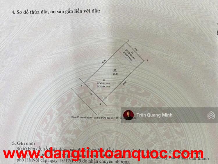 Chính chủ bán mảnh đất hiếm 75m2 tại Sài Đồng, Long Biên