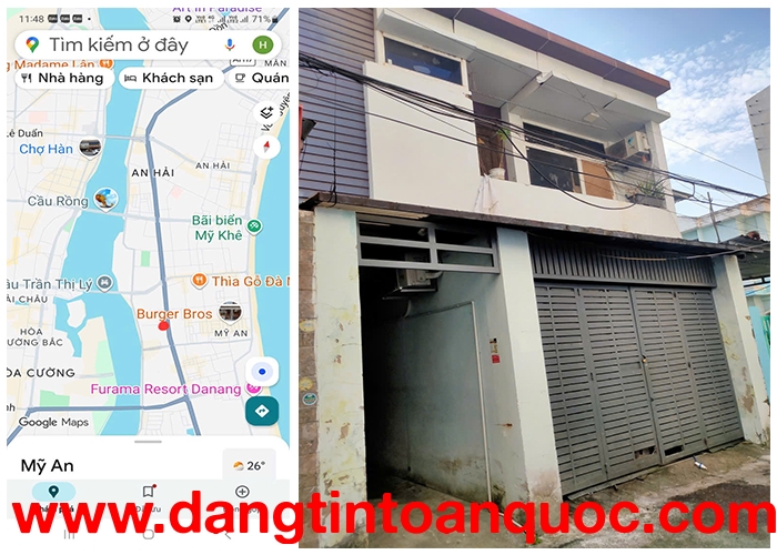 SIÊU HIẾM BÁN ĐẤT 110M² TẶNG NHÀ 2 TẦNG DÒNG TIỀN 20TR/THÁNG, KIỆT NHỰA Ô TÔ ĐƯỜNG NGŨ HÀNH SƠN, MỸ 
