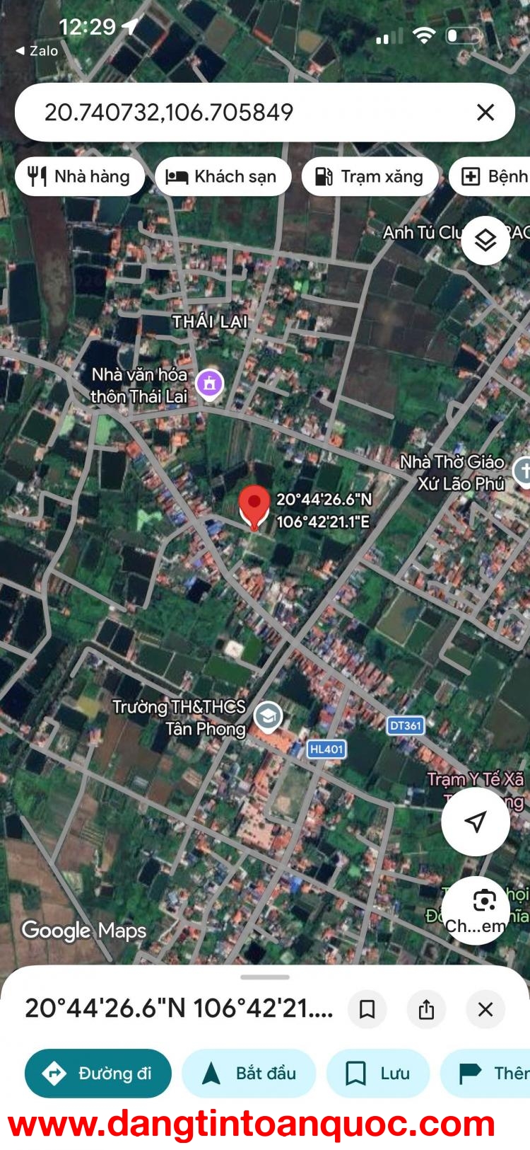 BÁN LÔ ĐẤT ĐẸP TẠI THÁI LAI - KIẾN THỤY - NGÕ RỘNG Ô TÔ VÀO THOẢI MÁI