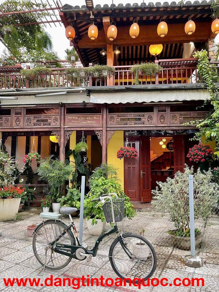 BÁN BIỆT THỰ GỖ 2 TẦNG MẶT TIỀN VIEW SÔNG NGUYỄN PHÚC CHU, PHỐ CỔ HỘI AN, ĐÀ NẮNG- NGANG 9,6M*16M- K