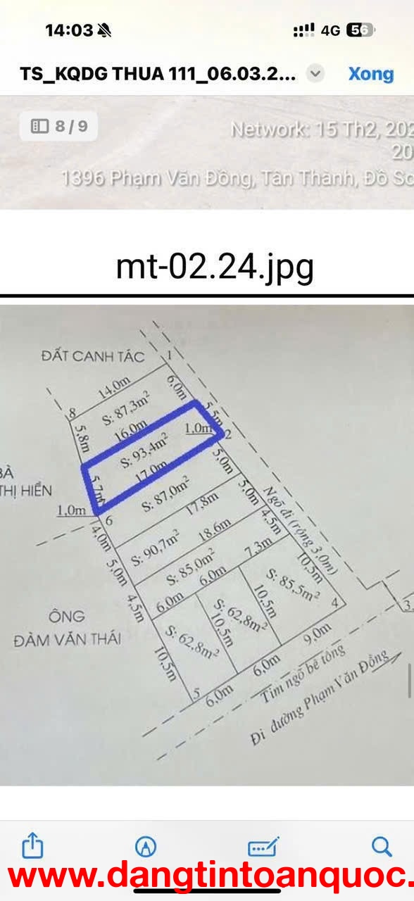 CƠ HỘI ĐẦU TƯ LÔ ĐẤT ĐẸP TUYẾN 2 PHẠM VĂN ĐỒNG - DƯƠNG KINH