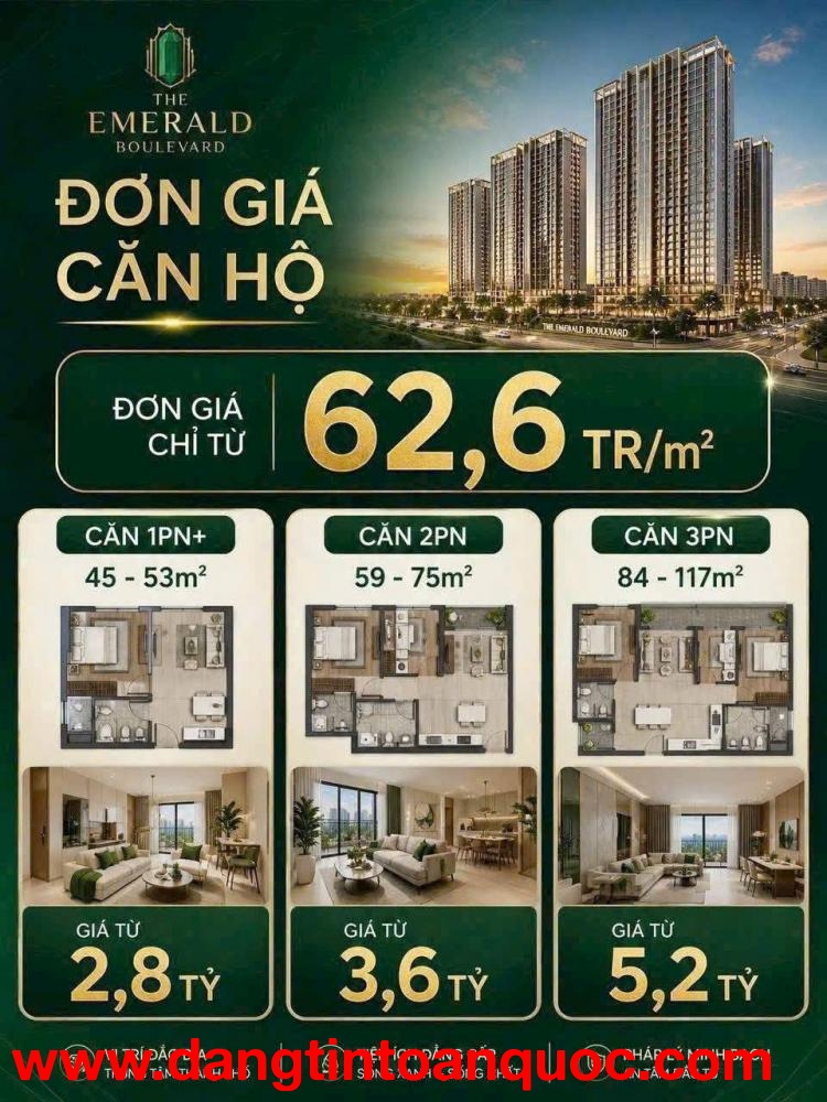 THE EMERALD BOULEVARD NẰM TRÊN TRỤC QL13, CÁCH CẦU BÌNH TRIỆU PHẠM VĂN ĐỒNG 6,5KM