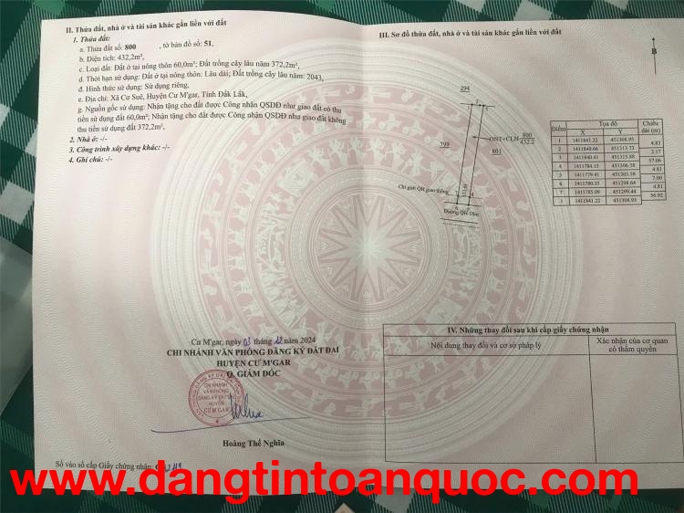 Đất Đẹp – Giá Tốt – Chính Chủ Cần Bán Lô Đất Tại Thôn 2, Xã Cư Suê, Huyện Cư M’gar, Đắk Lắk