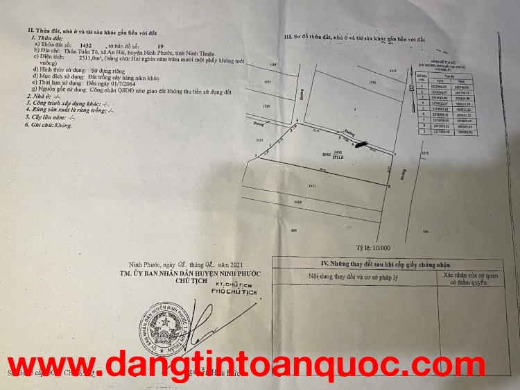 CHÍNH CHỦ CẦN BÁN ĐẤT MẶT TIỀN GIÁ THỎA THUẬN – VỊ TRÍ ĐẸP TẠI NINH THUẬN