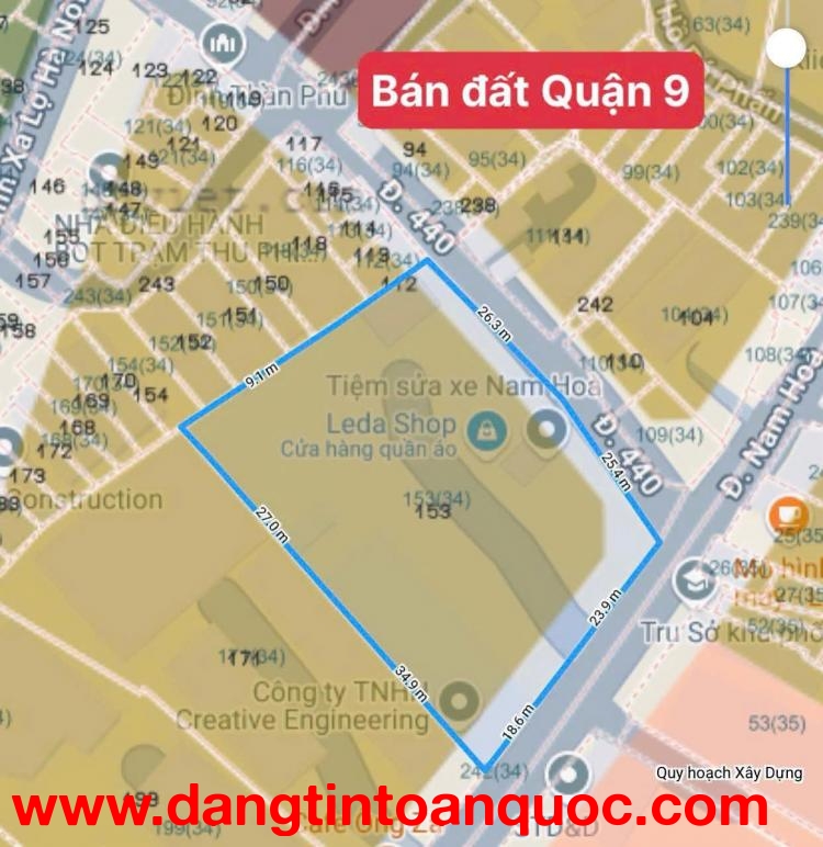 hàng siêu hiềm 2200m2 đất Chuyển nhượng lô đất góc 2MT Đường Nam Hoà , phước long A , Q9