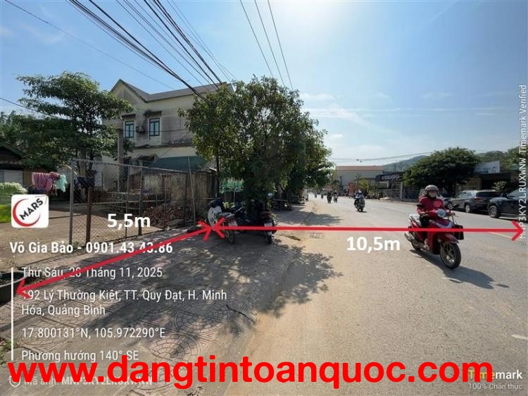 Bán đất MT QL12A thị trấn Quy Đạt Huyện Minh Hóa.