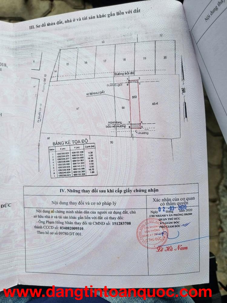 ĐẤT ĐẸP – GIÁ TỐT – CHÍNH CHỦ CẦN BÁN ĐẤT TẠI  Phường Hiệp Bình Phước, Thủ Đức