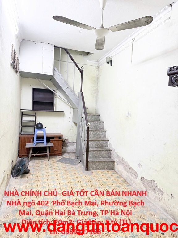 NHÀ CHÍNH CHỦ- GIÁ TỐT CẦN BÁN NHANH NHÀ VỊ TRÍ trung tâm Phường Bạch Mai, Quận Hai Bà Trưng, HN