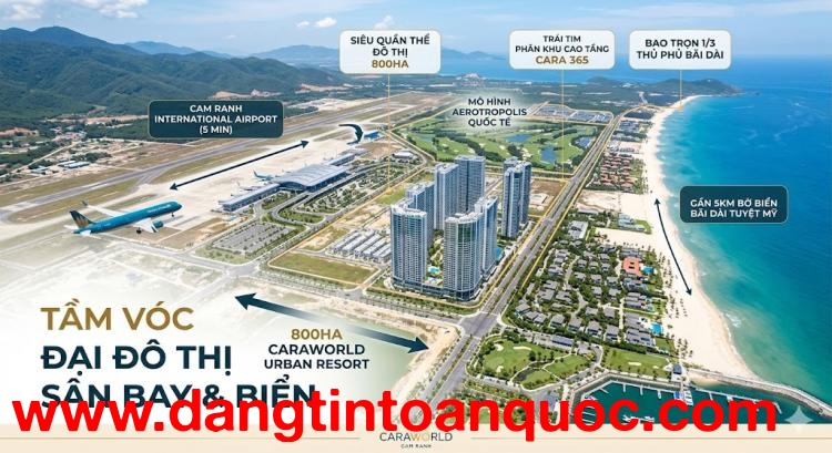CARAWORLD CAM RANH: KHI ĐẠI ĐÔ THỊ SÂN BAY CẤT CÁNH TẠI THỦ PHỦ NGHỈ DƯỠNG BÃI DÀI