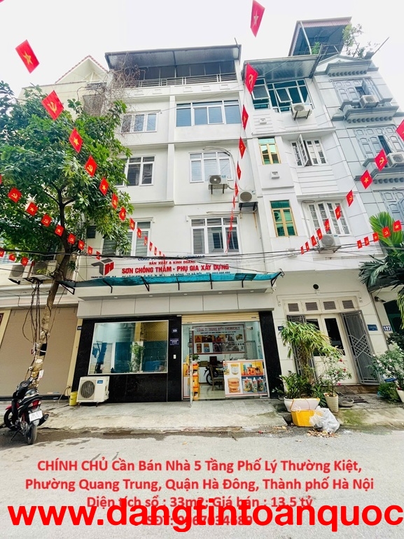CHÍNH CHỦ Cần Bán Nhà 5 Tầng Phố Lý Thường Kiệt, Phường Quang Trung, Quận Hà Đông, Thành phố Hà Nội