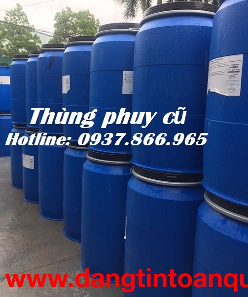 Phuy cũ 220l làm bè, phuy cũ nắp mở, phuy cũ , phuy nhựa, phuy đựng dung dịch lỏng
