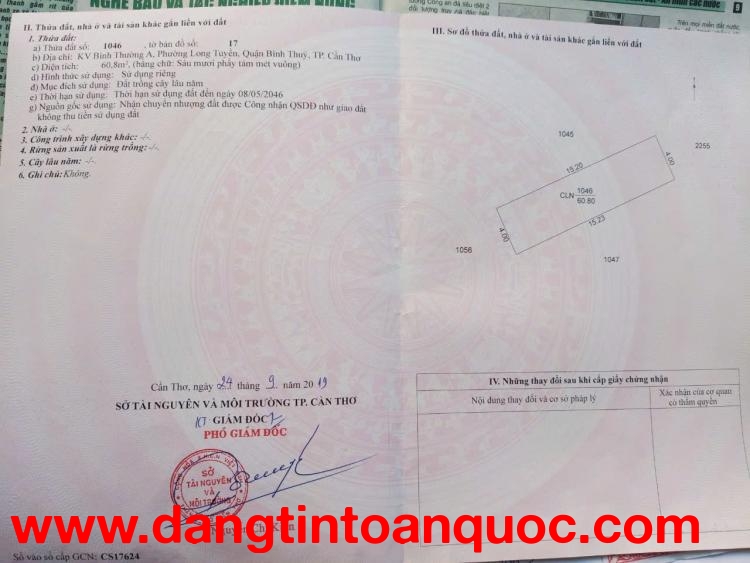 ĐẤT ĐẸP – GIÁ TỐT – CHÍNH CHỦ CẦN BÁN LÔ ĐẤT Tại Phường Long Tuyền, Bình Thuỷ, Cần Thơ