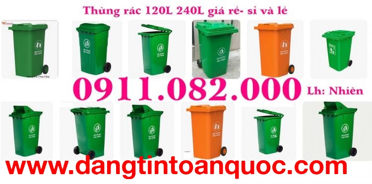  Giải pháp bảo vệ môi trường- sử dụng thùng rác 120 lít, 240 lít giá rẻ- lh 0911.082.000
