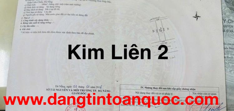 BÁN ĐẤT KIM LIÊN 2 – VỊ TRÍ TIỀM NĂNG, GẦN SIÊU DỰ ÁN LỚN
