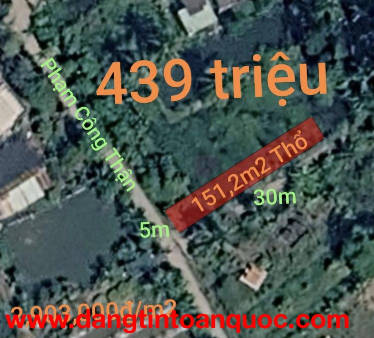 Bán lô đất thổ giá đầu tư gần Quốc Lộ 50B giá 439 triệu