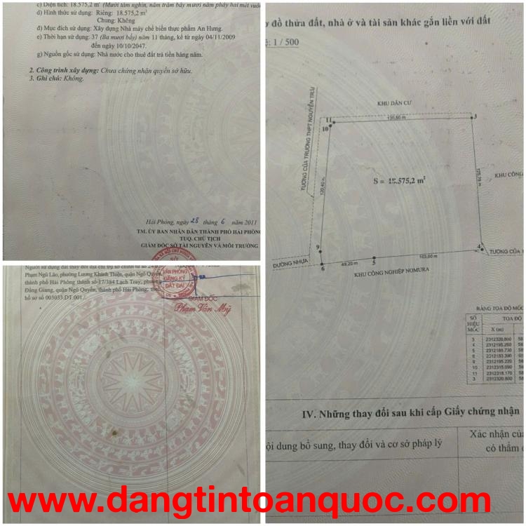 CHÍNH CHỦ CẦN BÁN NHÀ MÁY LÔ GÓC TẠI AN HƯNG - AN DƯƠNG - TP HẢI PHÒNG
