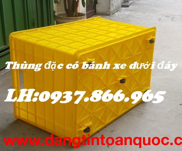 Thùng dung tích lớn có bánh xe, thùng nhựa, thùng nguyên sinh 5 bánh xe