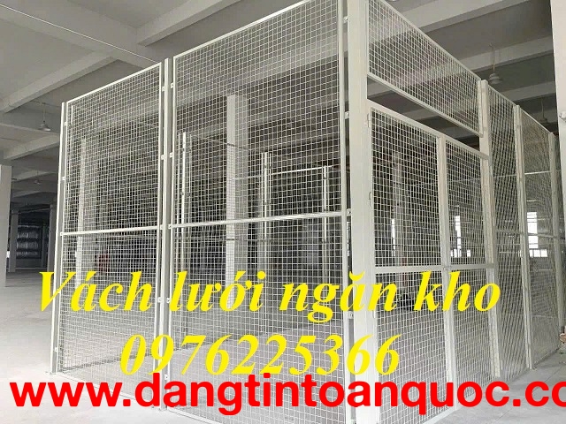 Vách lưới ngăn kho, lưới thép hàn ngăn kho 
