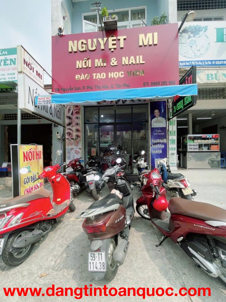 Tân Phú ! CHỐT NHANH – SANG RẺ SALON NAIL – MI, MT đường lớn Nguyễn Sơn , vị trí MT bao đẹp, Tel : 0