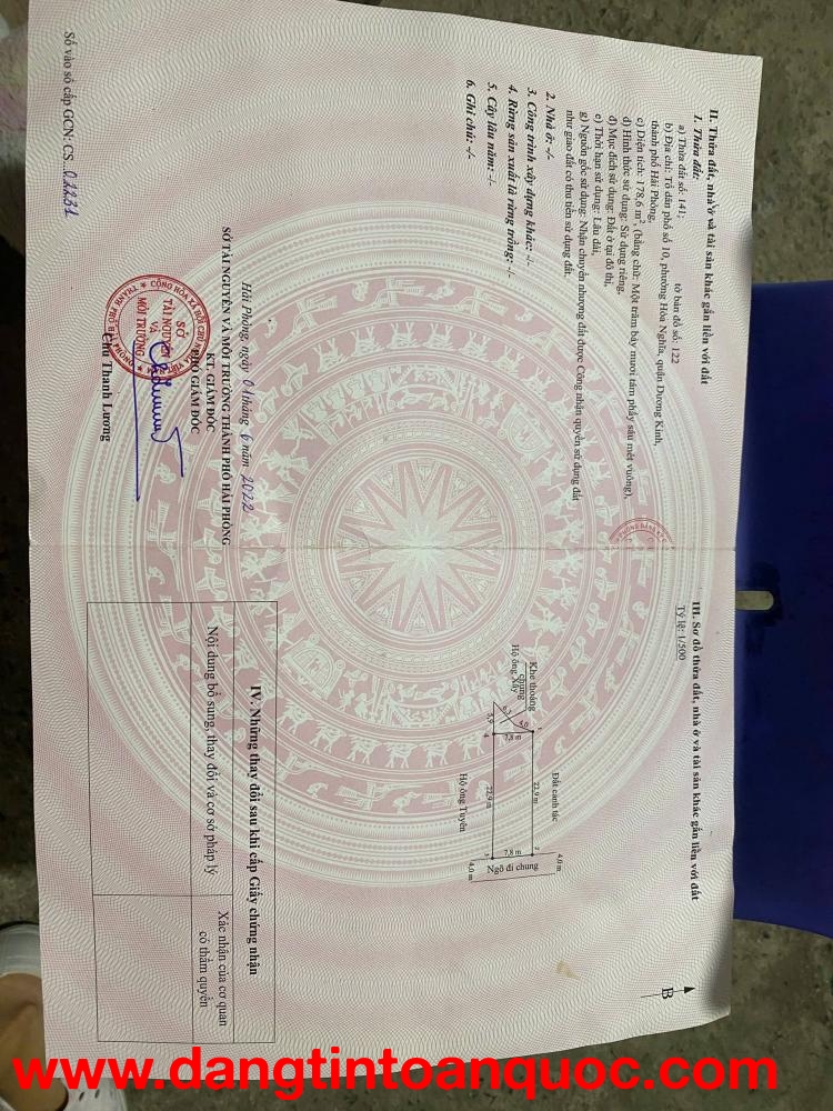 Cơ hội sở hữu lô đất rẻ đẹp tại Tổ 10 Hòa Nghĩa, Dương Kinh, Hải Phòng.