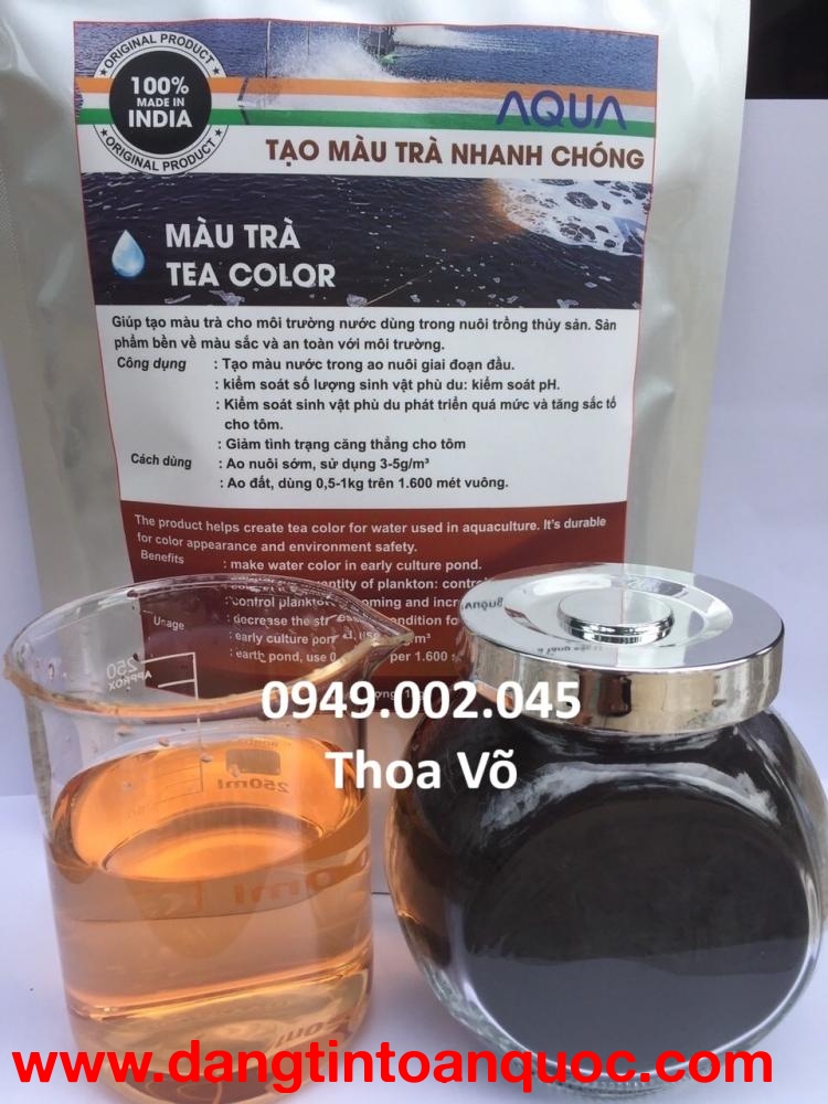 TẠO MÀU TRÀ AO NUÔI – GIẢM TẢO ĐỘC, ỔN ĐỊNH NƯỚC, TĂNG TỶ LỆ SỐNG TÔM CÁ