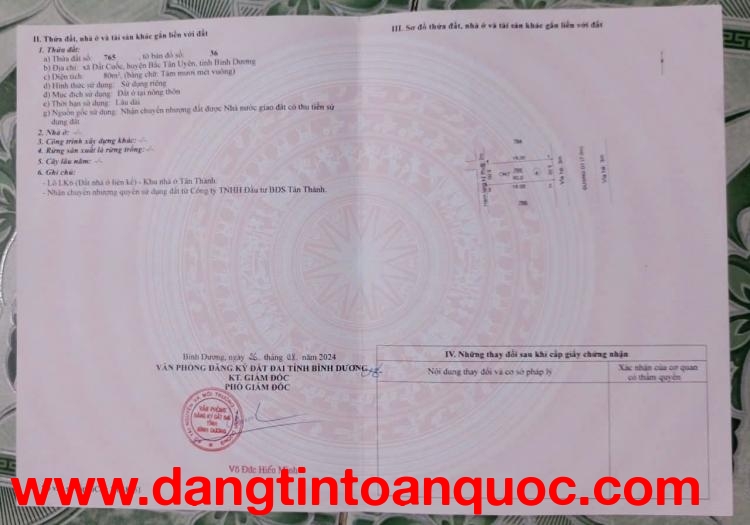 ĐẤT ĐẸP - GIÁ TỐT - Cần Bán Nhanh Lô Đất tại huyện Bắc Tân Uyên tỉnh Bình Dương