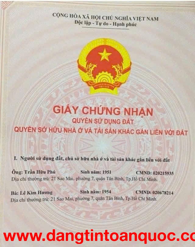 NHÀ MẶT TIỀN – GIÁ TỐT – CHÍNH CHỦ CẦN BÁN CĂN NHÀ Tại ĐƯỜNG SAO MAI , P.7, Q.TÂN BÌNH, TP. HCM .