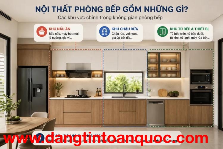 Nội Thất Phòng Bếp Đẹp, Hiện Đại – Gợi Ý Bố Trí & Lựa Chọn Phù Hợp
