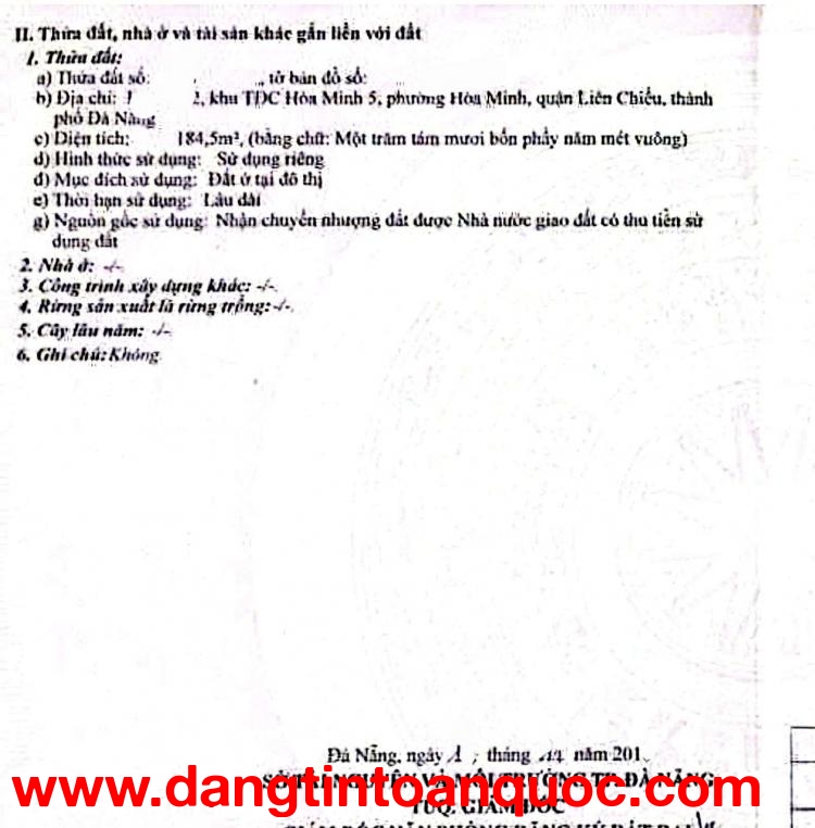 Bán đất GÓC 2MT đường Đồng Xoài & Nguyễn Minh Không