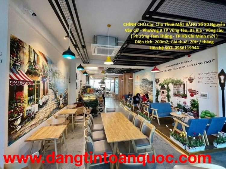 CHÍNH CHỦ Cần Cho Thuê MẶT BẰNG Số 80 Nguyễn Văn Cừ - Phường 9 TP Vũng Tàu, Bà Rịa - Vũng Tàu