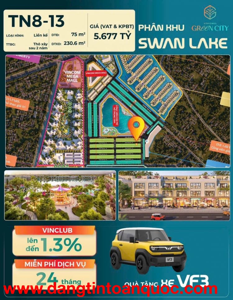 ???? HOT NHẤT DỰ ÁN  TN8-13 – LK 75m² GIÁ SIÊU TỐT ????