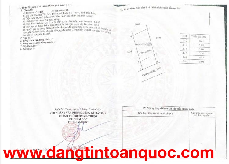 CHÍNH CHỦ CẦN BÁN NHÀ HẺM XE HƠI ĐƯỜNG NGUYỄN HỮU THẤU  P. TÂN LỢI, TP. BUÔN MA THUỘT
