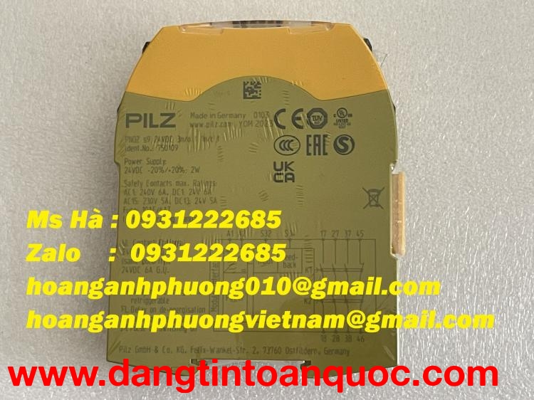 Relay an toàn pilz PNOZ XV2 3/24VDC 2n/o 2n/o fix 774505 mới 