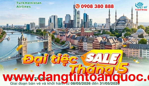 Turkmenistan Airlines ưu đãi vé máy bay Tháng 5