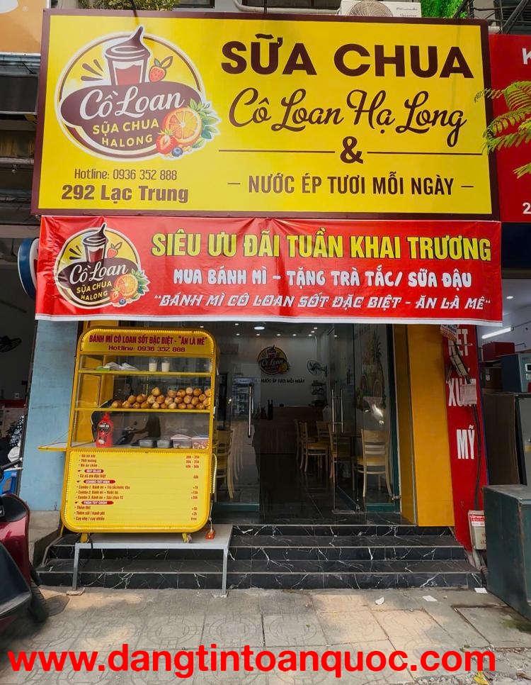 CHUYỂN NHƯỢNG QUÁN SỮA CHUA CÔ LOAN HẠ LONG TẠI QUẬN HAI BÀ TRƯNG -  HÀ NỘI.