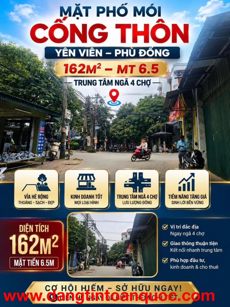 SIÊU PHẨM ĐẤT ĐẸP HIẾM – TRUNG TÂM CỐNG THÔN, YÊN VIÊN, GIA LÂM